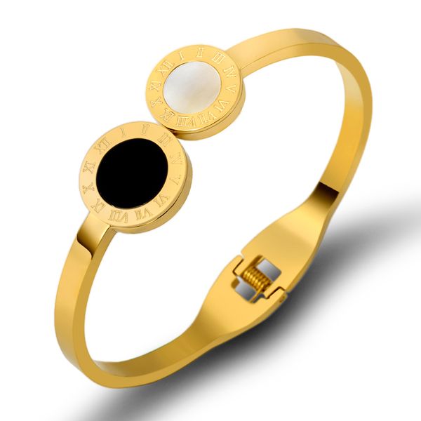 double round circles open cuff bracelets roman numeral bangles for women black white shell bracelet luxury trendy jewelry gift
double round circles open cuff bracelets roman numeral bangles for women black white shell bracelet luxury trendy jewelry gift