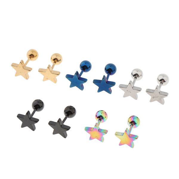 10pcs stainless steel star barbell ear helix stud bar earring piercing 16g, Slivery;golden
10pcs stainless steel star barbell ear helix stud bar earring piercing 16g, Slivery;golden