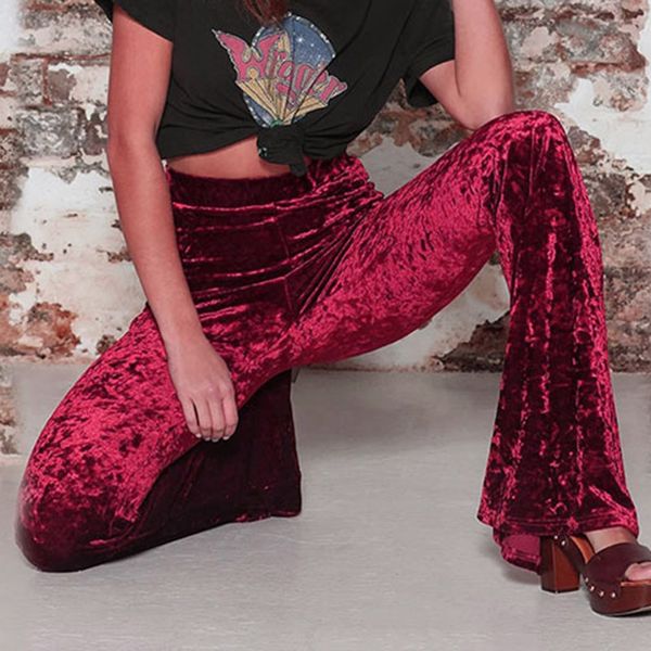 women velvet flare pants stretchy skinny streetwear trousers women 2020 autumn winter clothes slim pants, Black;white
women velvet flare pants stretchy skinny streetwear trousers women 2020 autumn winter clothes slim pants, Black;white