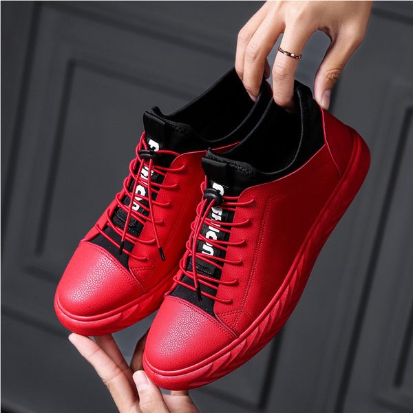 autumn and winter men's casual shoes low to help pu leather men shoes waterproof small white trend board men, Black
autumn and winter men's casual shoes low to help pu leather men shoes waterproof small white trend board men, Black