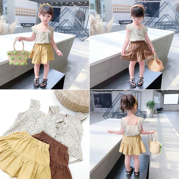 toddler kids summer new girl clothing sets polka dot suspender + short skirt children's clothing outfits, White
toddler kids summer new girl clothing sets polka dot suspender + short skirt children's clothing outfits, White