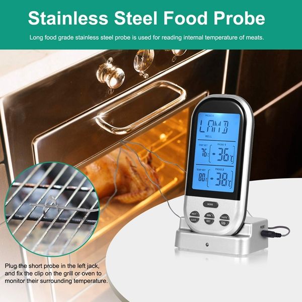 мясо термометр bbq термометр беспроводной мясной термометр с двойным зонд может быть использован для духовки курильщик гриля bbq
мясо термометр bbq термометр беспроводной мясной термометр с двойным зонд может быть использован для духовки курильщик гриля bbq