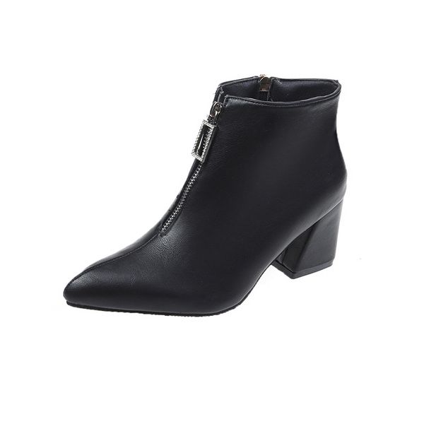 martin boots 2019 autumn and winter new korean version of the pointed thick with foreign trade large size front zipper warm women's boo, Black
martin boots 2019 autumn and winter new korean version of the pointed thick with foreign trade large size front zipper warm women's boo, Black