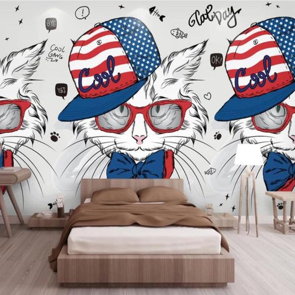 drop shipping custom 3d wallpaper mural hand-painted large nordic fresh cat children's room tv wall decoration wallpaper
drop shipping custom 3d wallpaper mural hand-painted large nordic fresh cat children's room tv wall decoration wallpaper
