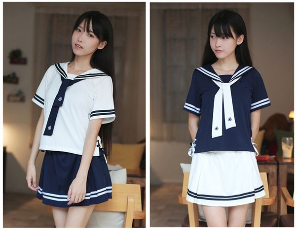 cosplay costume short sleeves japanese school uniform girl sailor dress skirt uniformes japonais korean costumes for girl, Black;red
cosplay costume short sleeves japanese school uniform girl sailor dress skirt uniformes japonais korean costumes for girl, Black;red