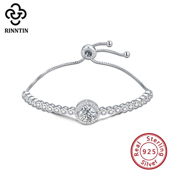 other bracelets rinntin 925 sterling silver adjustable charm bracelet for women round bangle with crystal zircon fine jewelry party gifts sb, Golden;silver
other bracelets rinntin 925 sterling silver adjustable charm bracelet for women round bangle with crystal zircon fine jewelry party gifts sb, Golden;silver