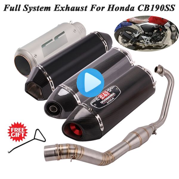 full system motorcycle yoshimura exhaust escape for cb190ss modified moto front link pipe carbon fiber muffler db killer
full system motorcycle yoshimura exhaust escape for cb190ss modified moto front link pipe carbon fiber muffler db killer