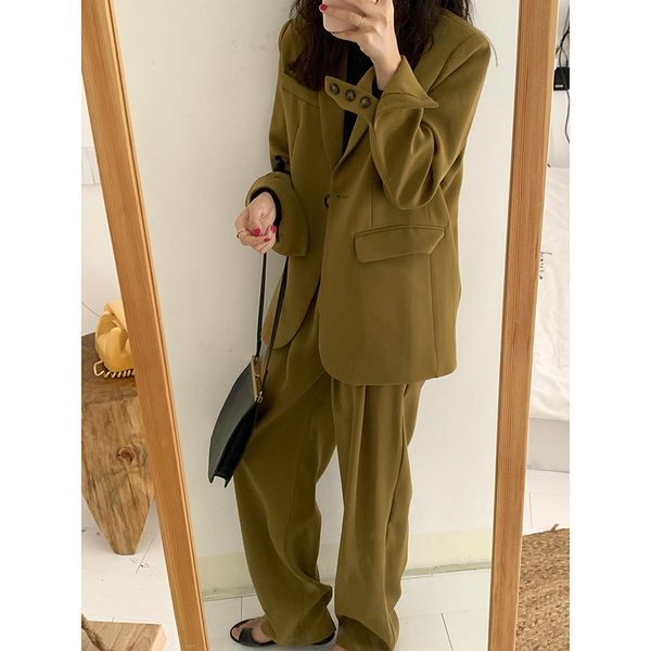 women suit jacket single button casual loose ol blazer autumn spring outwear turn down collar coats high quality, White;black
women suit jacket single button casual loose ol blazer autumn spring outwear turn down collar coats high quality, White;black