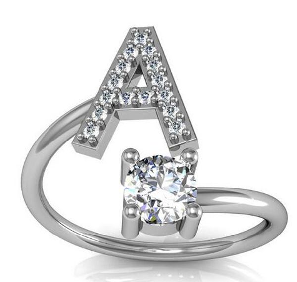 26 english alphabet style zircon rings creative simple combination with opening rings for women party jewelry birthday gifts, Slivery;golden
26 english alphabet style zircon rings creative simple combination with opening rings for women party jewelry birthday gifts, Slivery;golden