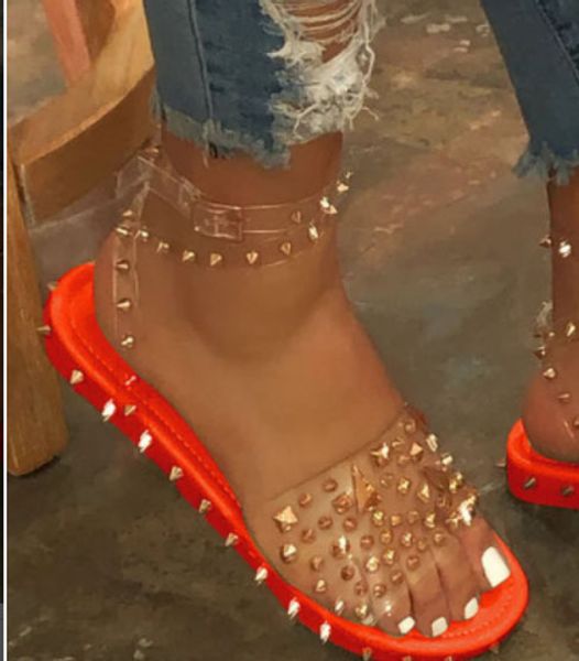 women rivet slippers flat casual ladies slides open toe outside metal decoration soft beach shoes summer female footwear 2020, Black
women rivet slippers flat casual ladies slides open toe outside metal decoration soft beach shoes summer female footwear 2020, Black