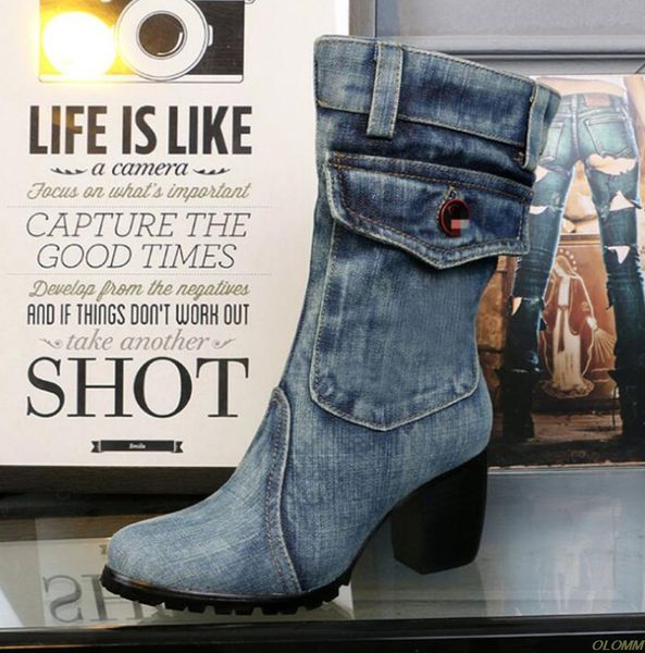 adisputent 2019 fashion autumn winter women boots denim women round toe cowboy style high heels shoes knee high boots, Black
adisputent 2019 fashion autumn winter women boots denim women round toe cowboy style high heels shoes knee high boots, Black