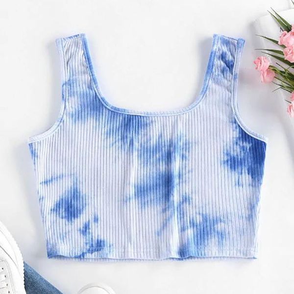 women tie-dye print vest sleeveless ladies crop tank shirts camis summer fashion slim casual basic female streetwear, White
women tie-dye print vest sleeveless ladies crop tank shirts camis summer fashion slim casual basic female streetwear, White