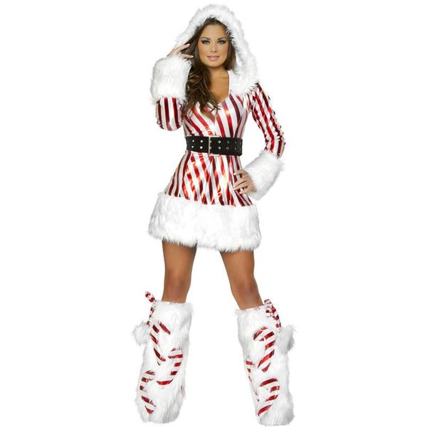 christmas party theme costume striped printed dress womens long sleeves uniforms halloween movie stars cosplay, Black;red
christmas party theme costume striped printed dress womens long sleeves uniforms halloween movie stars cosplay, Black;red