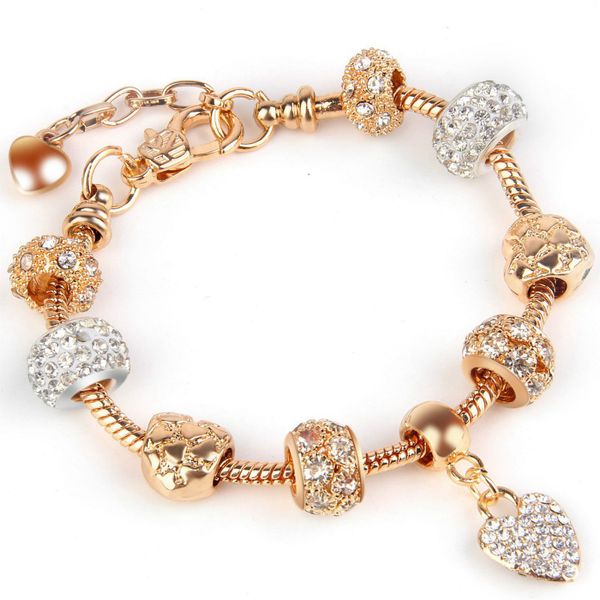 new fashion crystal heart charm bracelet gold bracelet for women trendy charm senior jewellery, Black
new fashion crystal heart charm bracelet gold bracelet for women trendy charm senior jewellery, Black
