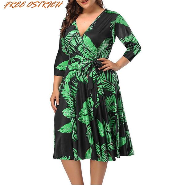 ostrich women plus size v-neck green print elegant dress with waistband dress women dresses lady dresses, Black;gray
ostrich women plus size v-neck green print elegant dress with waistband dress women dresses lady dresses, Black;gray