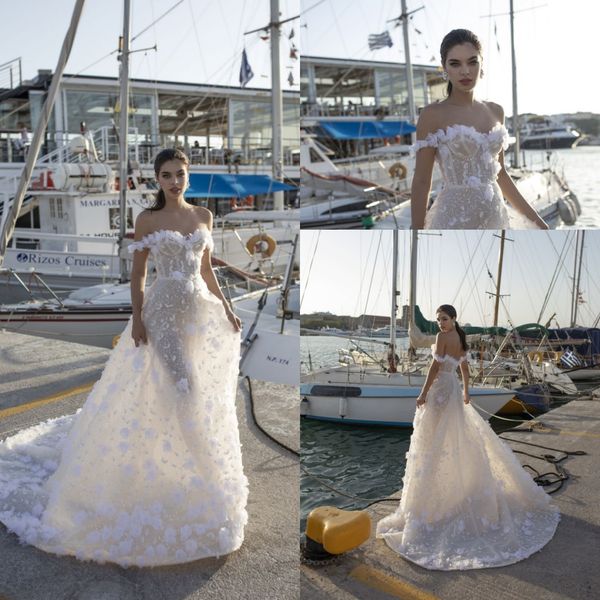 spring lian rokman beach bohemian wedding dresses off shoulder 3d flower appliques garden bridal gowns boho sparkly sequins wedding dress, White
spring lian rokman beach bohemian wedding dresses off shoulder 3d flower appliques garden bridal gowns boho sparkly sequins wedding dress, White