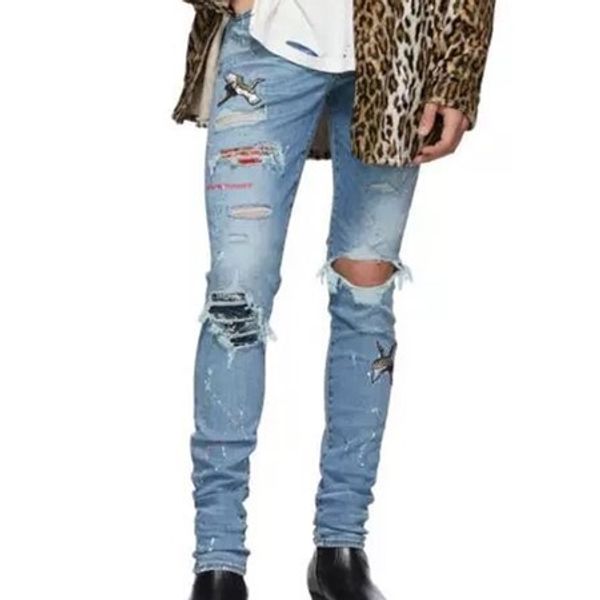fashion european washed hollow jeans high street retro fashion trousers couple women mens rippe jeans hfxhkz008, Blue
fashion european washed hollow jeans high street retro fashion trousers couple women mens rippe jeans hfxhkz008, Blue