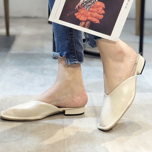 lazy slippers indoor ladies' shoes slip on pure color low heels flats women's sandals summer home fashion shoes sandales dames, Black
lazy slippers indoor ladies' shoes slip on pure color low heels flats women's sandals summer home fashion shoes sandales dames, Black