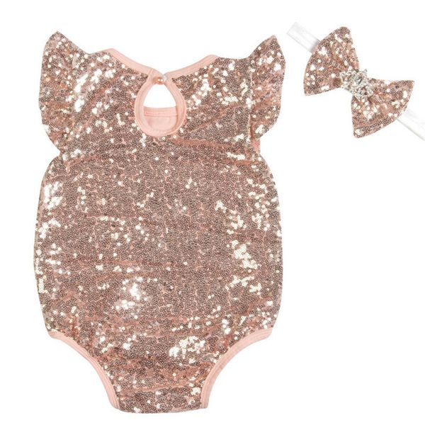 rompers 2pcs(romper+headband) sequins newborn girls clothing infant jumpsuits cute baby clothes set y200320, Blue
rompers 2pcs(romper+headband) sequins newborn girls clothing infant jumpsuits cute baby clothes set y200320, Blue