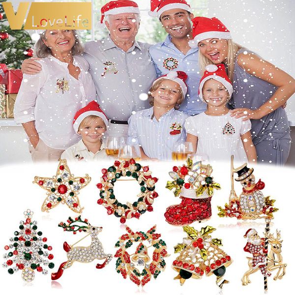 9 style multi-colored rhinestone crystal christmas brooch pin set for christmas decorations deer santa snowman ornaments gifts
9 style multi-colored rhinestone crystal christmas brooch pin set for christmas decorations deer santa snowman ornaments gifts