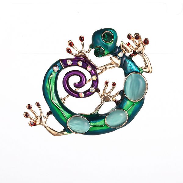personality manual rhinestone alloy oil painting small house lizard brooch, Gray
personality manual rhinestone alloy oil painting small house lizard brooch, Gray