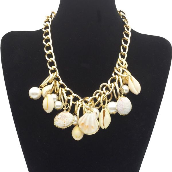 bohemian beach necklace pendant natural sea shells pearl charm chain pendant necklace handmade trendy seashell conch jewelry, Silver
bohemian beach necklace pendant natural sea shells pearl charm chain pendant necklace handmade trendy seashell conch jewelry, Silver