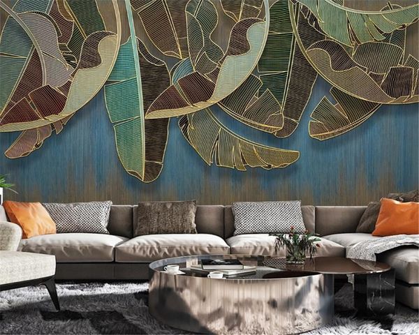wall papers home decor nordic tropical plant leaf golden line drawing embossed carved background wall painting
wall papers home decor nordic tropical plant leaf golden line drawing embossed carved background wall painting