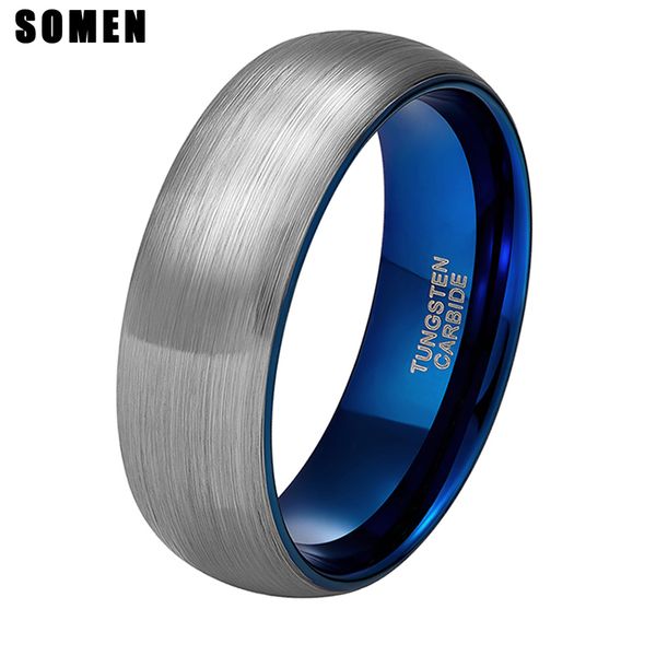 somen 8mm sliver brushed tungsten ring blue inlay wedding band engagement love rings fashion men jewelry bague homme j190625, Silver
somen 8mm sliver brushed tungsten ring blue inlay wedding band engagement love rings fashion men jewelry bague homme j190625, Silver