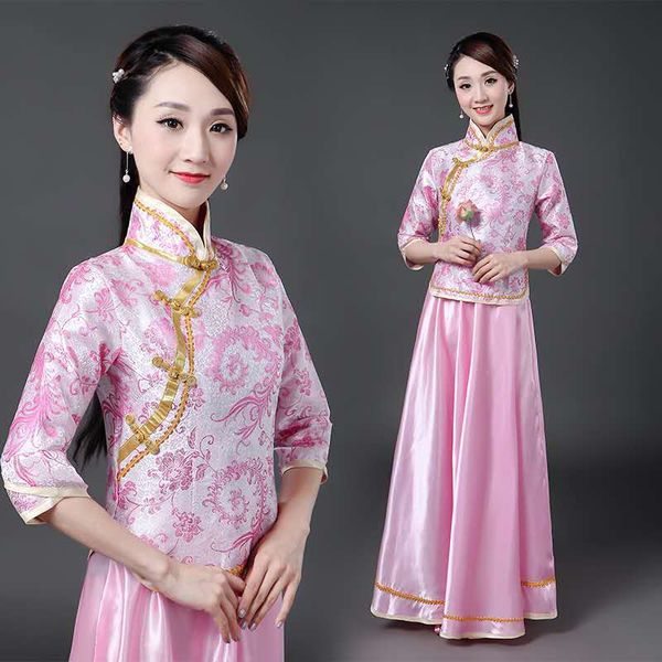 traditional chinese clothing for women female singer stage wear chinese dance costume traditional performance suit, Black;red
traditional chinese clothing for women female singer stage wear chinese dance costume traditional performance suit, Black;red