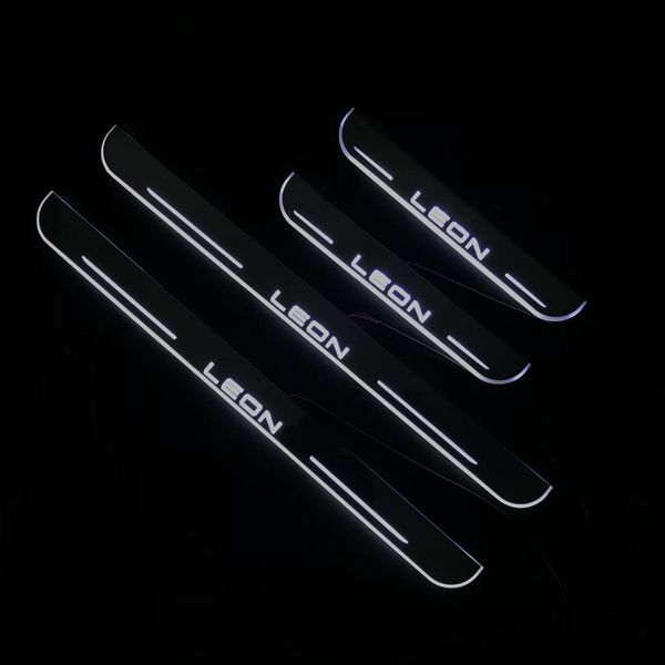 acrylic door sill plate strip with led decorative welcome light moving door scuff for seat leon
acrylic door sill plate strip with led decorative welcome light moving door scuff for seat leon