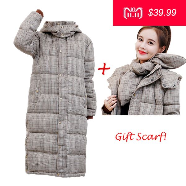 женщины-s winter x-давно vintage plaid parka куртка женского плотный хлопок проложенная теплая puffer пальто шарф девушка с капюшоном куртка, Black
женщины-s winter x-давно vintage plaid parka куртка женского плотный хлопок проложенная теплая puffer пальто шарф девушка с капюшоном куртка, Black