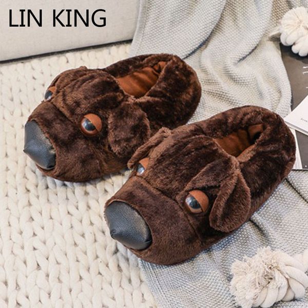 lin king women men slippers lovely dog animal prints solid flat indoor shoes winter plush warm home slippers size 35-44, Black
lin king women men slippers lovely dog animal prints solid flat indoor shoes winter plush warm home slippers size 35-44, Black