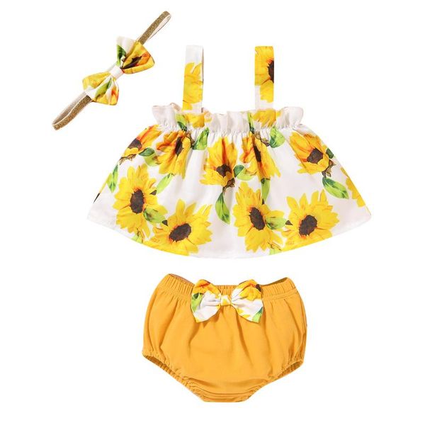 3pcs newborn baby girl floral sling sun flower print vest +shorts +headband outfits clothes 0-18m, White
3pcs newborn baby girl floral sling sun flower print vest +shorts +headband outfits clothes 0-18m, White