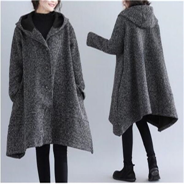 middle age clothing hooded ladies windbreaker long woolen coat female new women autumn winter loose korean cloak type outerwear, Tan;black
middle age clothing hooded ladies windbreaker long woolen coat female new women autumn winter loose korean cloak type outerwear, Tan;black
