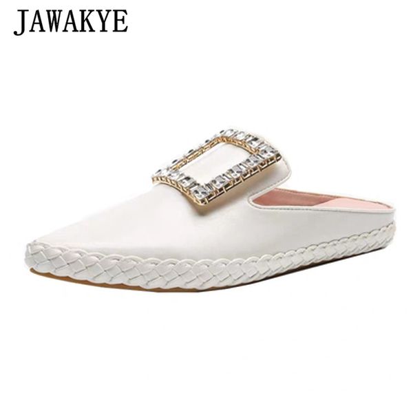 women's square buckle fisherman slippers new woven thick sole summer slides comfort mules real leather crystal dress flipflops, Black
women's square buckle fisherman slippers new woven thick sole summer slides comfort mules real leather crystal dress flipflops, Black
