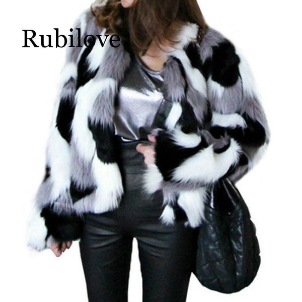 winter new imitation fur jacket coat big size women's loose round neck short ladies mixed color coat size xs-6x outerwear, Black
winter new imitation fur jacket coat big size women's loose round neck short ladies mixed color coat size xs-6x outerwear, Black