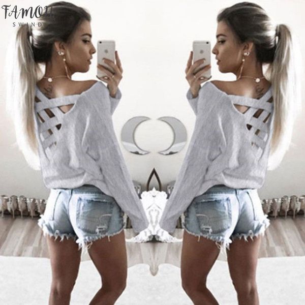fashion casual women ladies girls clothes solid loose long sleeve back solid cross t shirt cotton clothes, White
fashion casual women ladies girls clothes solid loose long sleeve back solid cross t shirt cotton clothes, White