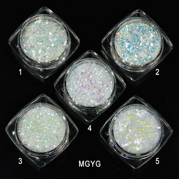 1g/box 2017 new chameleon white irregular super mirror, super big size ceramic mirror chameleon flakes, 5colors, Silver;gold
1g/box 2017 new chameleon white irregular super mirror, super big size ceramic mirror chameleon flakes, 5colors, Silver;gold