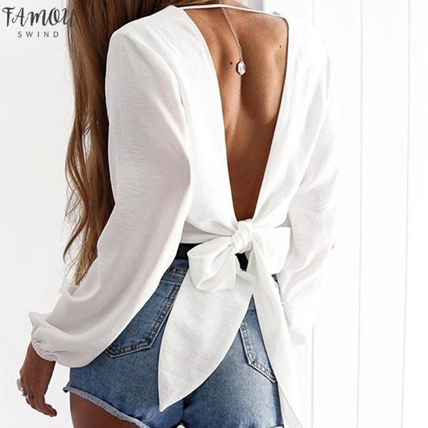 2020 comfort eelegance parties ladies fashion casual classics deep v neck party cross bandage backless blouse, White
2020 comfort eelegance parties ladies fashion casual classics deep v neck party cross bandage backless blouse, White