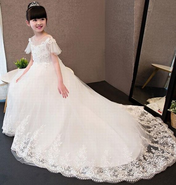 flower girl dresses wedding party dress princess pageant kids formal occasion children dress ghst162, White;blue
flower girl dresses wedding party dress princess pageant kids formal occasion children dress ghst162, White;blue