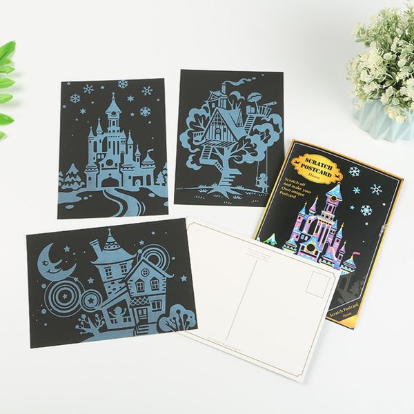 4pcs/set creative color postcard scraping night scenes scratching cartoon animal characters greeting cards
4pcs/set creative color postcard scraping night scenes scratching cartoon animal characters greeting cards