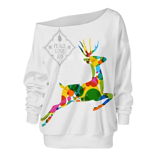 women's christmas elk print loose hoodies female lady fashion long sleeve off-shoulder sweatshirt sweter met capuchon, Black
women's christmas elk print loose hoodies female lady fashion long sleeve off-shoulder sweatshirt sweter met capuchon, Black
