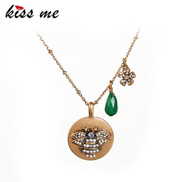 kiss me long necklace 2019 new long alloy chain green natural stone teardrop bee pendant necklace fashion jewelry, Silver
kiss me long necklace 2019 new long alloy chain green natural stone teardrop bee pendant necklace fashion jewelry, Silver