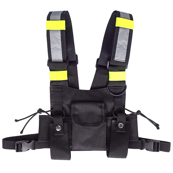 outdoor tactical vest highly visible reflective radio harness chest rig outdoor clothing hunting vest, Camo;black
outdoor tactical vest highly visible reflective radio harness chest rig outdoor clothing hunting vest, Camo;black