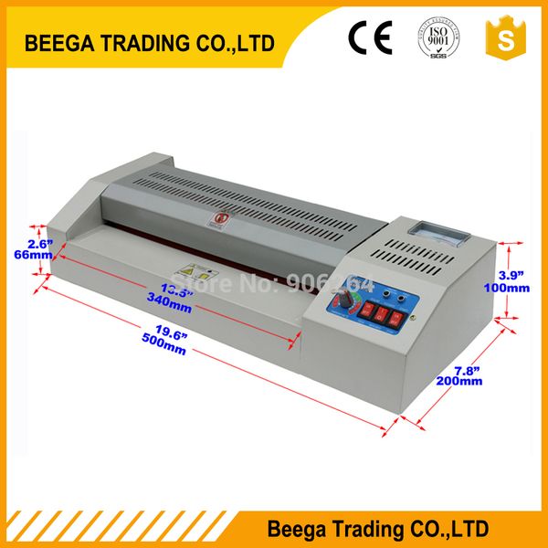 

metal frame 110/220v a4/a3 12.5" 320mm +cold thermal laminating machine pouch roll laminator office equipment