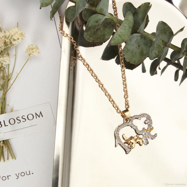 two - color size elephant pendant necklace fashion cute animal jewelry mother's day gift wholesale, Silver
two - color size elephant pendant necklace fashion cute animal jewelry mother's day gift wholesale, Silver