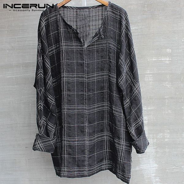 incerun fashion 2019 mens t-shirts long sleeve basic lattice casual loose retro style hiphop tee plus size -5xl, White;black
incerun fashion 2019 mens t-shirts long sleeve basic lattice casual loose retro style hiphop tee plus size -5xl, White;black