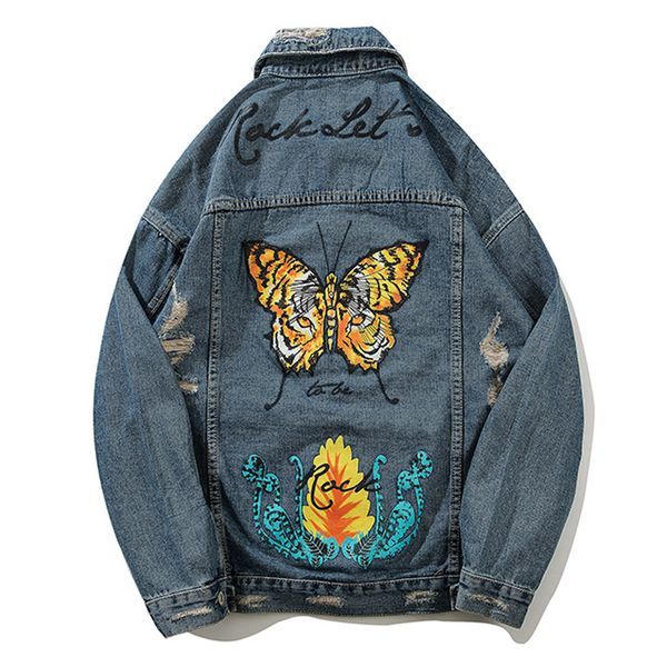 hip hop butterfly print loose denim jacket men 2019 button hole print jeans coat for boy autumn clothing j0244, Black;brown
hip hop butterfly print loose denim jacket men 2019 button hole print jeans coat for boy autumn clothing j0244, Black;brown