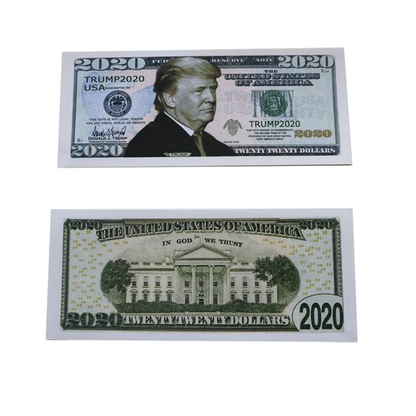Donald Trump Promotion Us Election New Colorized 2020 Dollar Bill Silver Foil Banknote Commemorative Fake Money Gift Certificat E22807