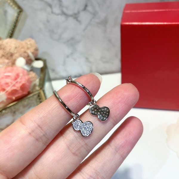women earrings gourd earrings inlaid high carbon diamond 18k gold solid wall as gift for women fan earrings 2020 new2, Silver
women earrings gourd earrings inlaid high carbon diamond 18k gold solid wall as gift for women fan earrings 2020 new2, Silver